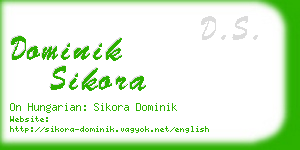 dominik sikora business card